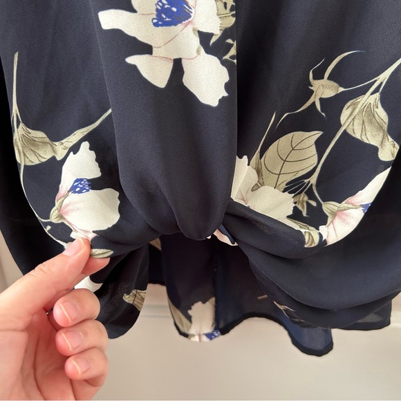 Floral faux tie front blouse by west kei - Picture 5 of 6